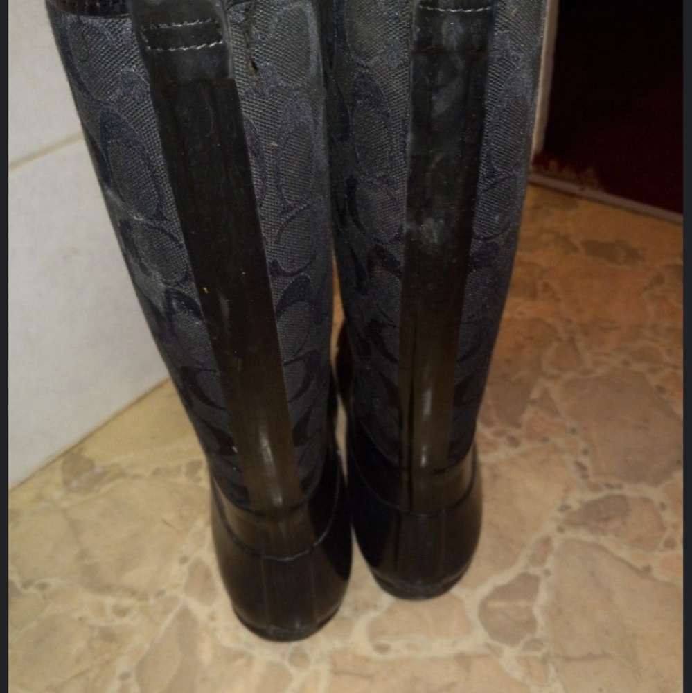 Coach black rain boots - Picture 5 of 6